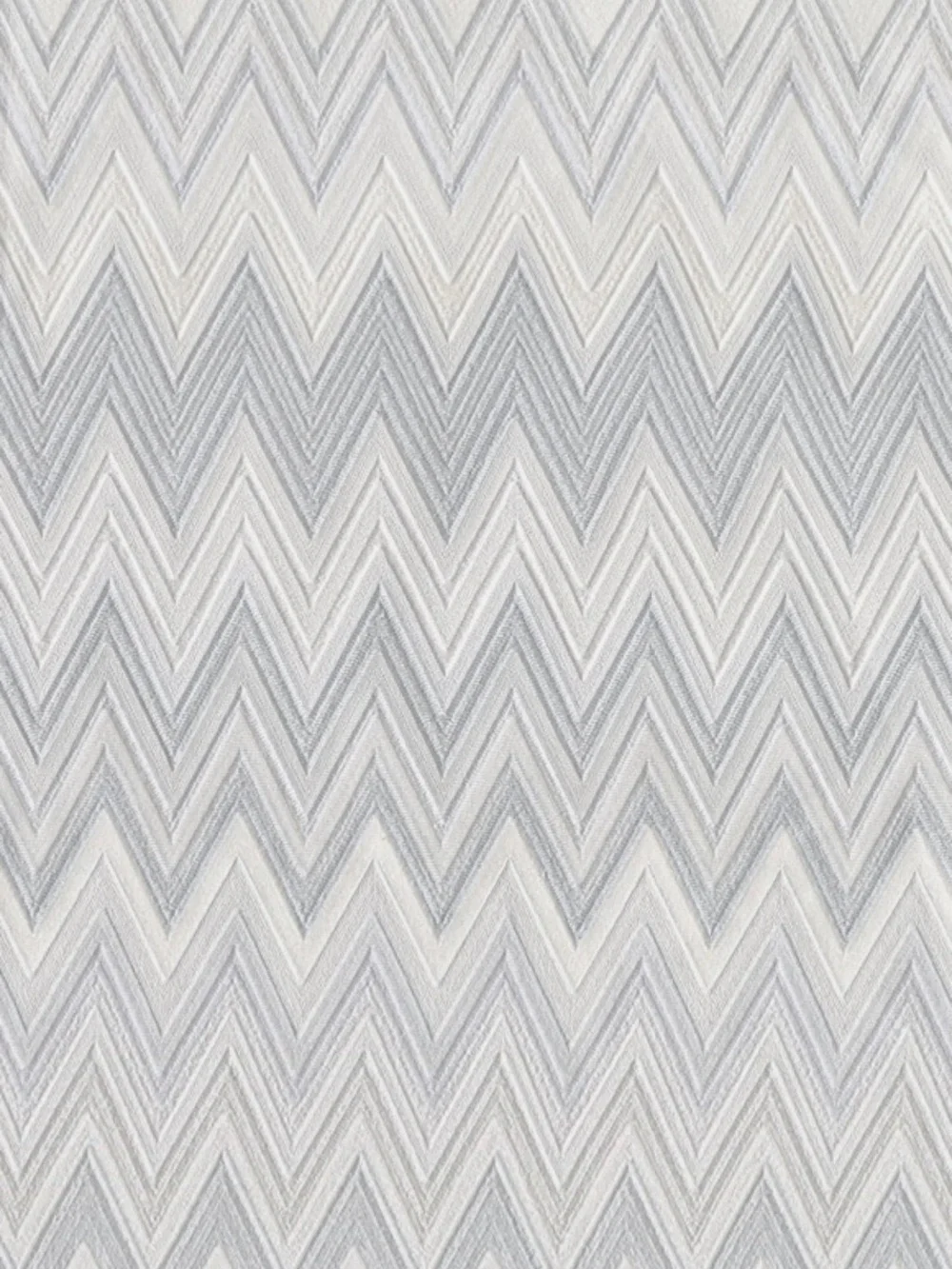 Missoni Chevron Wallpaper in White and Light Gray